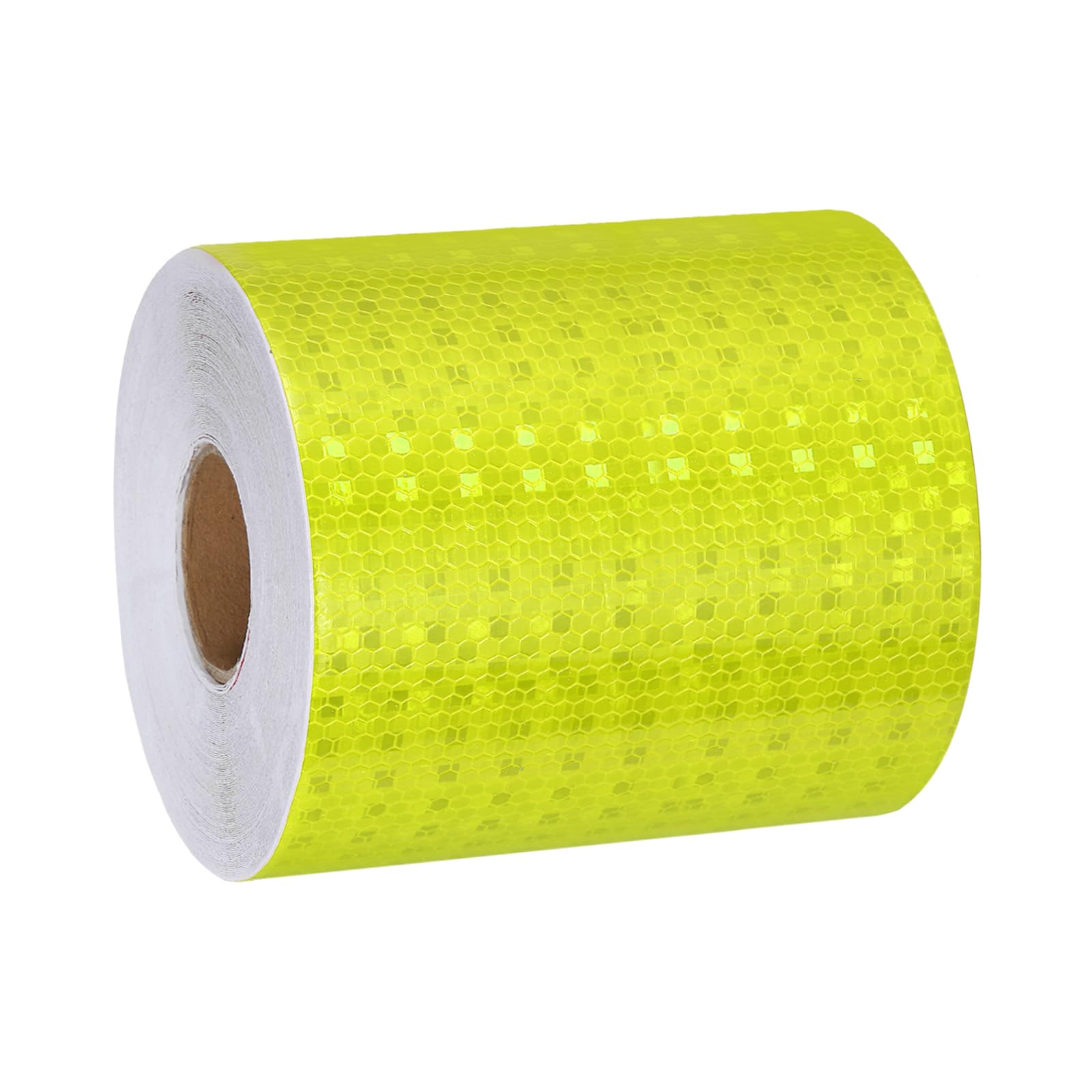 sourcing map Bande réfléchissante - 15,2 cm x 25 m - Bande réfléchissante autocollante pour remorque - Imperméable - Autocollant d'avertissement de sécurité - Réflecteurs de nuit pour voitures et