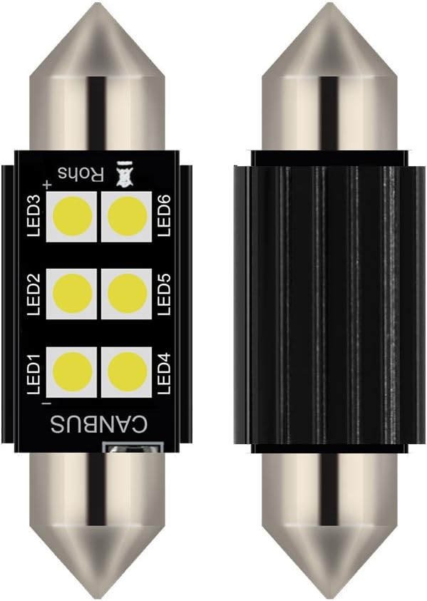 2 Lampadine LED AUTO CUPOLA C5W - 36mm Bianco Puro 6500K, Canbus, Per Luci Targa E Interni, 12V - Foto 12