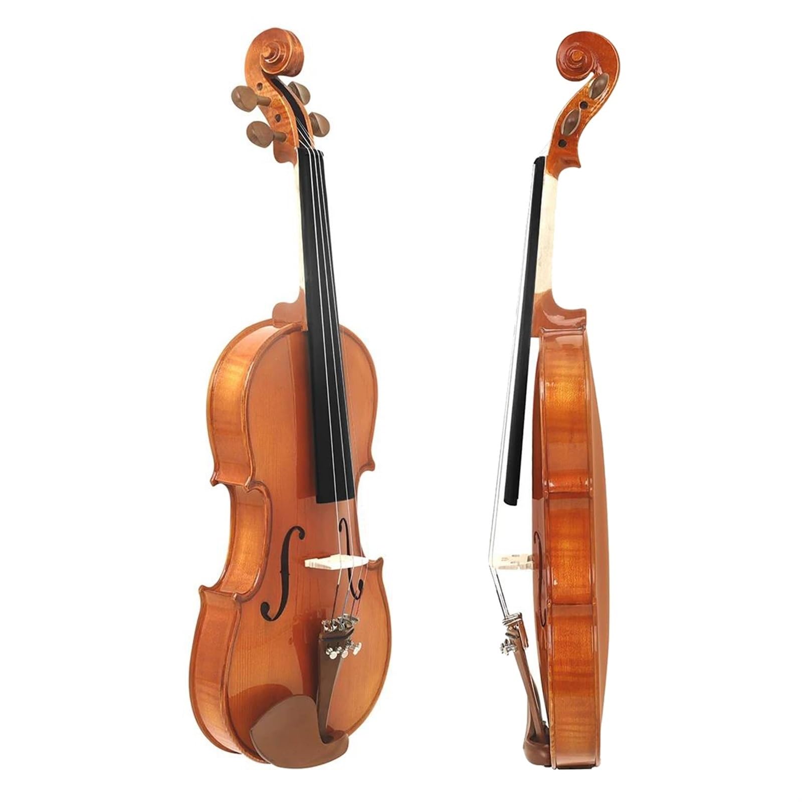 Violino Naturale 4/4 Per Principianti Pannello In Abete Rosso Legno Di Acero Modello Tigre Naturale Sul Retro Set Di Violini(Violin)