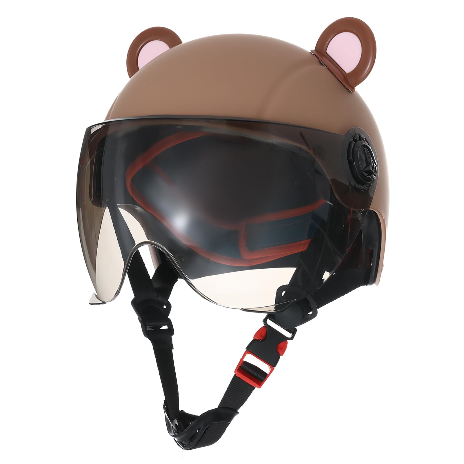 Beauenty Adorable Bike Helmet for Kids, Adjustable Toddler Helmet with Retractable Visor for Cycling Scooter Rollerskates