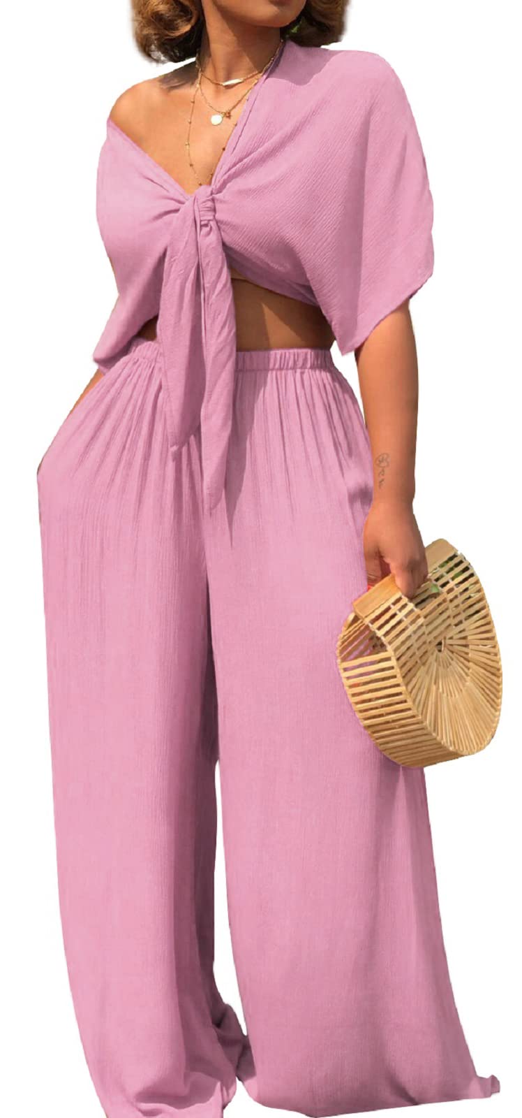 SeNight Damski dres treningowy, 2-częściowy, długi rękaw, prążkowany, zamek błyskawiczny, krótki top i długie spodnie