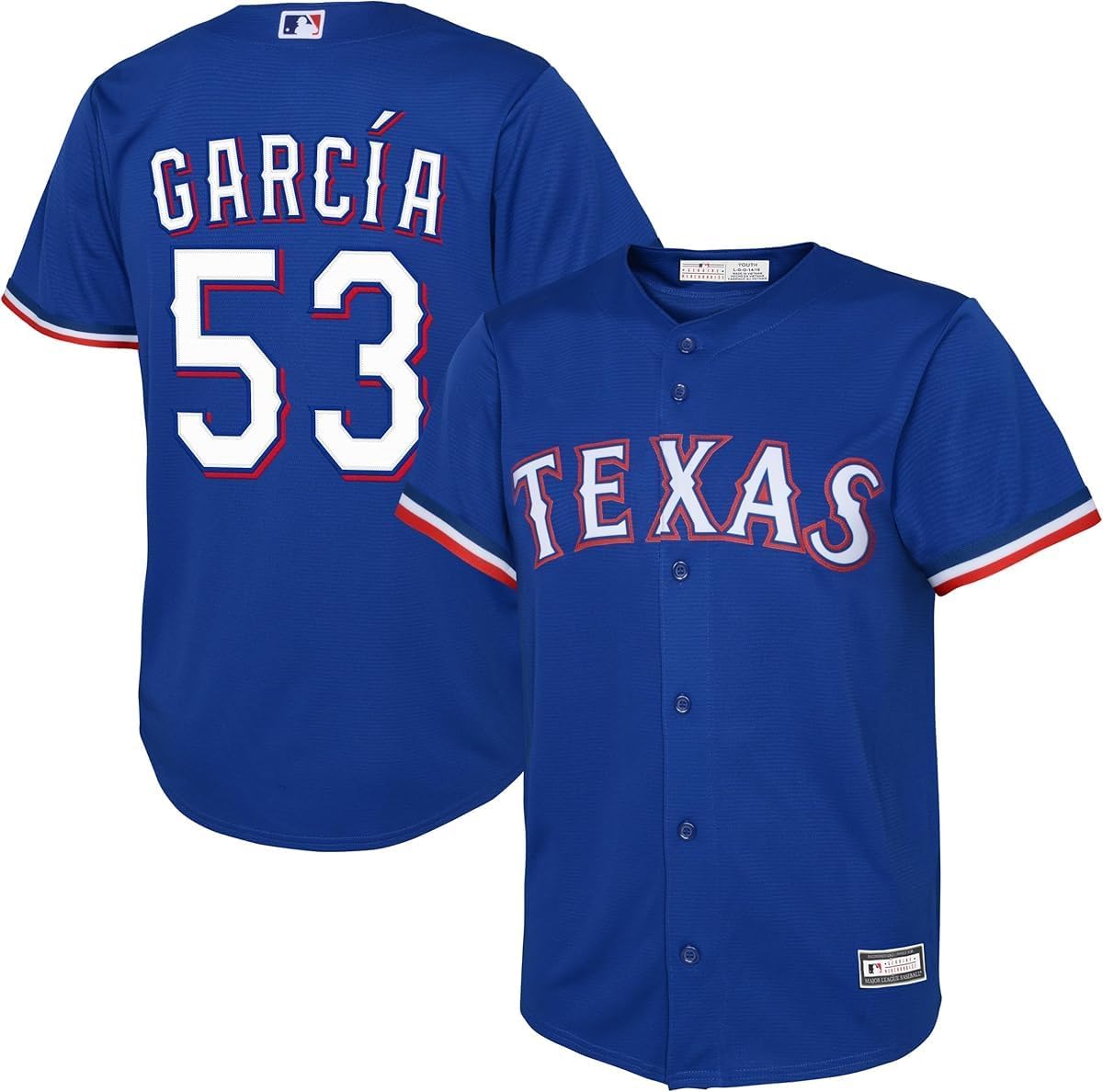 Outerstuff Adolis Garcia Texas Rangers MLB Kids Youth 8-20 Blue Alternate Player Jersey