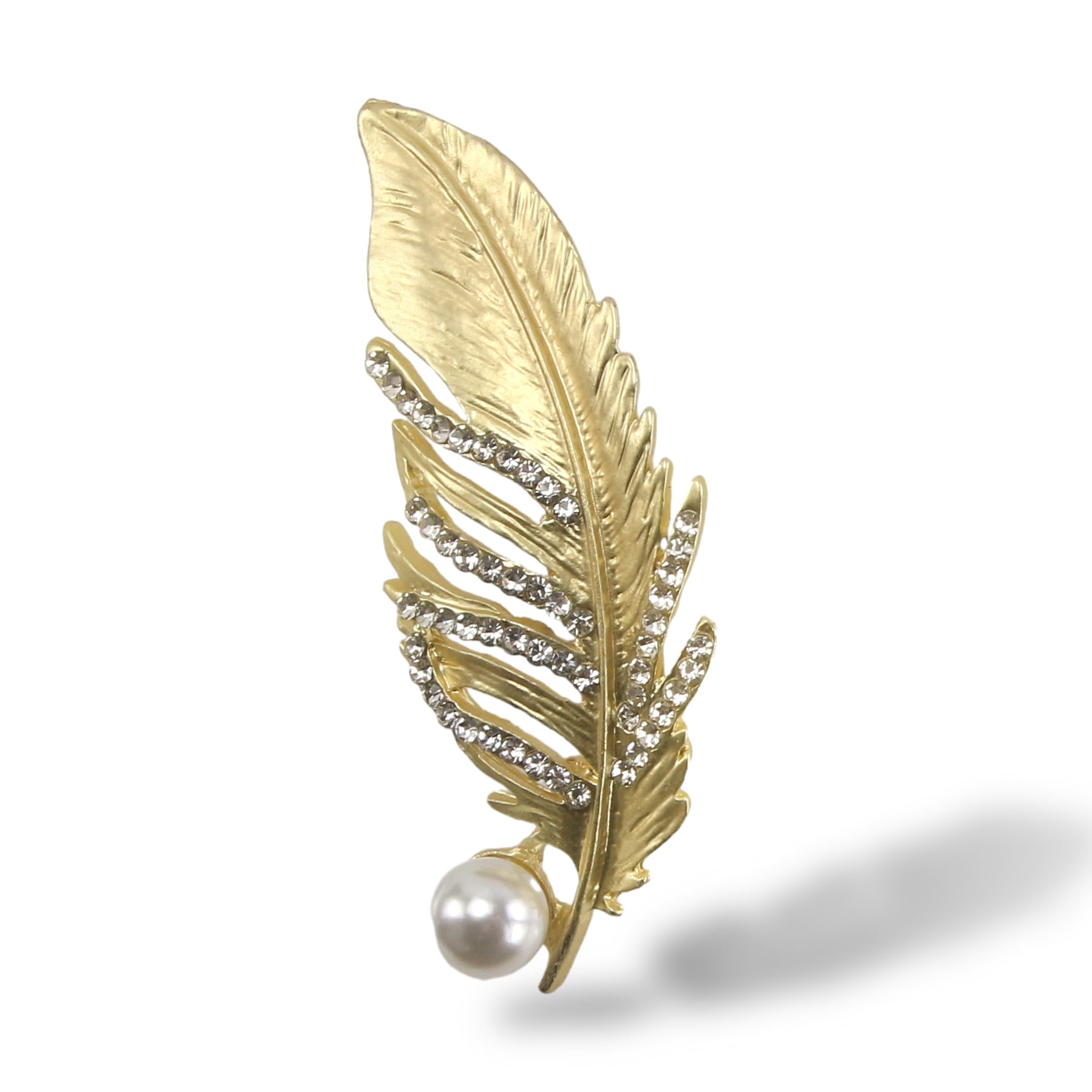 EKINDCat's Eye Stone Tulip Brooch - Exquisite Suit Pin, Women's Scarf and Shawl Pin for Wedding Party Costume Accessories