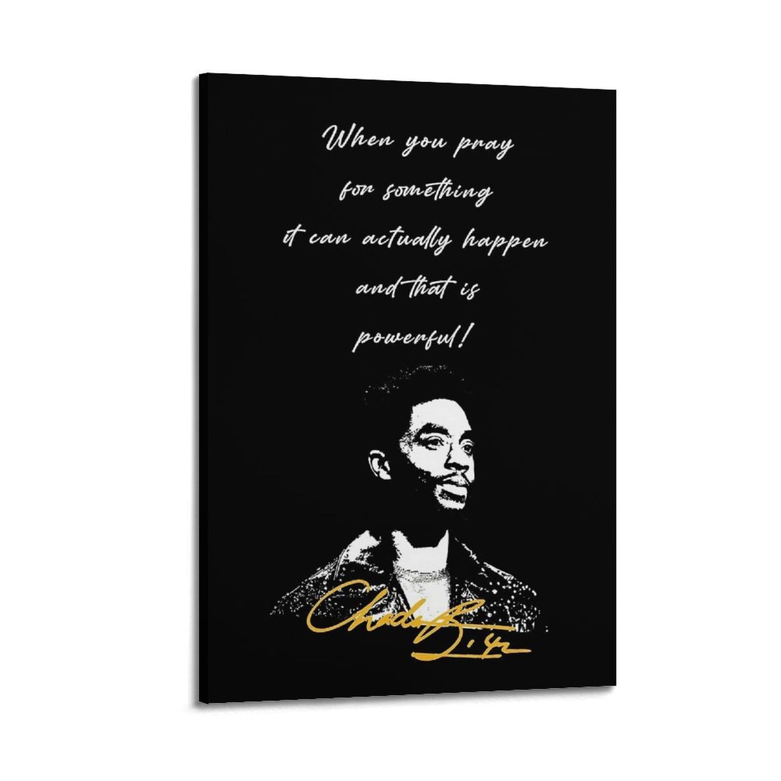 SUDANGDIANZI Inspirational Poster Wall Art Chadwick Canvas Poster And Wall Art Modern Family Bedroom Gym Office Decor Gift 20x30inch(50x75cm) Frame-style