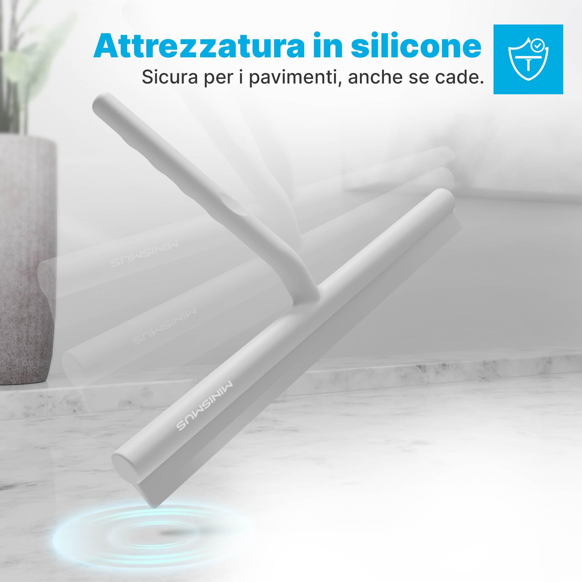 Brovamo Tergivetro per Doccia pulitore per porte in vetro senza