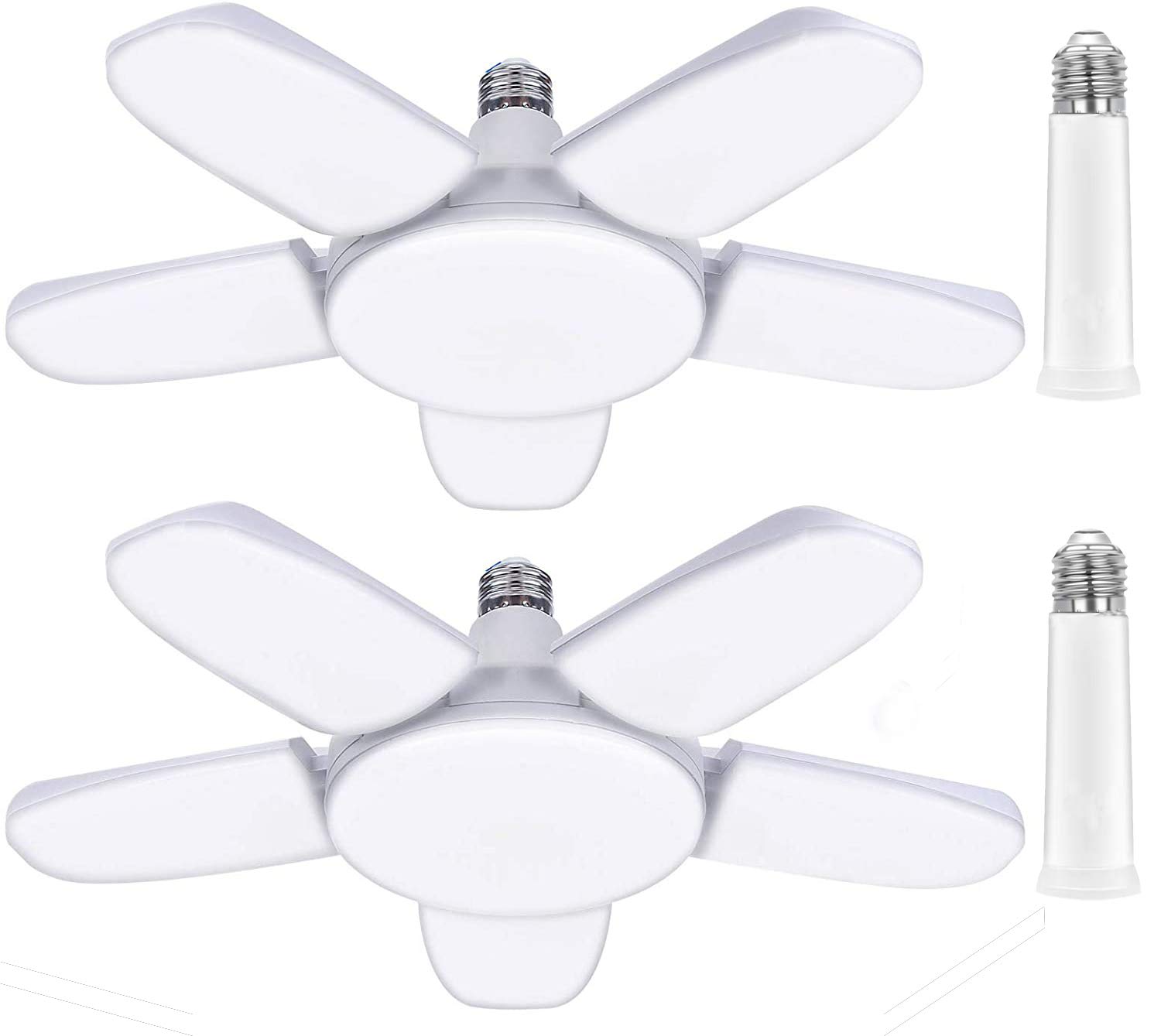 4 Pack Led Garage Light,100W Deformable Garage Lights E26 Basement Lights,LED Garage Lighting 6500K Garage Light Bulbs for Garage ,Attic,Warehouse, Barn…