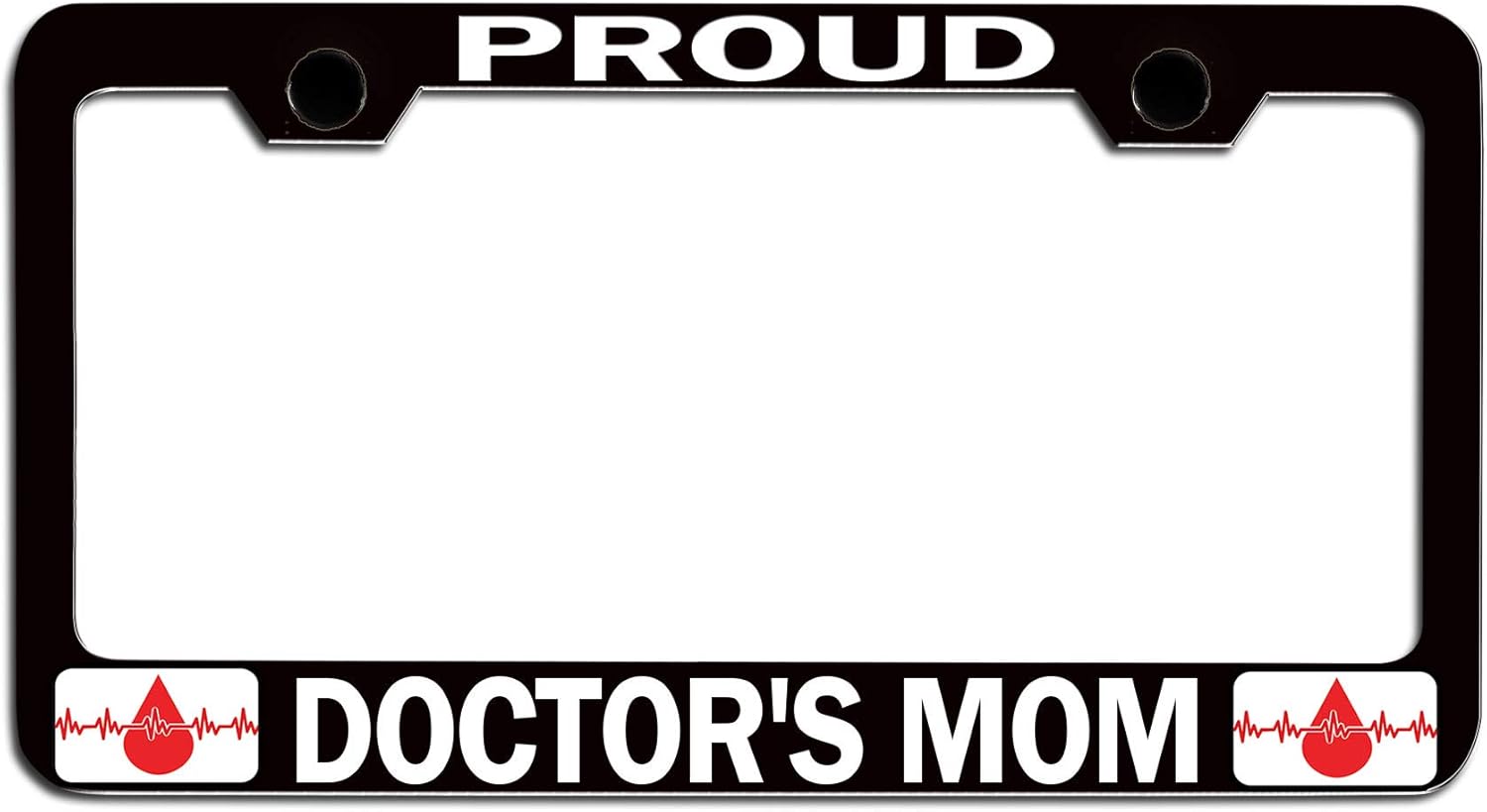 Proud Doctor's MOM Scuba Diving Black Steel Auto SUV License Plate Frame License Tag Holder, J58