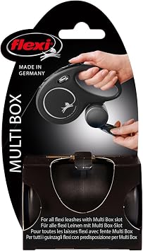 FLEXI Multi Box Storage Accessory for Retractable Dog Leash Sets, Black