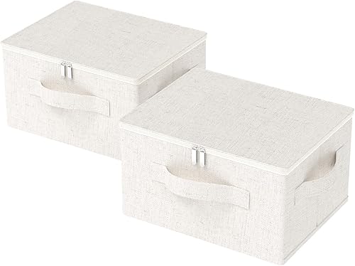 Miniatura 8 de Caja de almacenamiento debajo de la cama, cestas plegables con tapa, contenedores para organizar ropa, zapatos, mantas, almohadas, 19.6 x 15.7 x