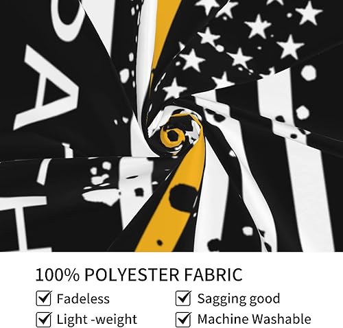 Miniatura 6 de Qauirfe Tapiz con diseño de bandera de línea dorada fina 911 para colgar en la pared sala de estar dormitorio oficina tapices de tela de 60 x 40