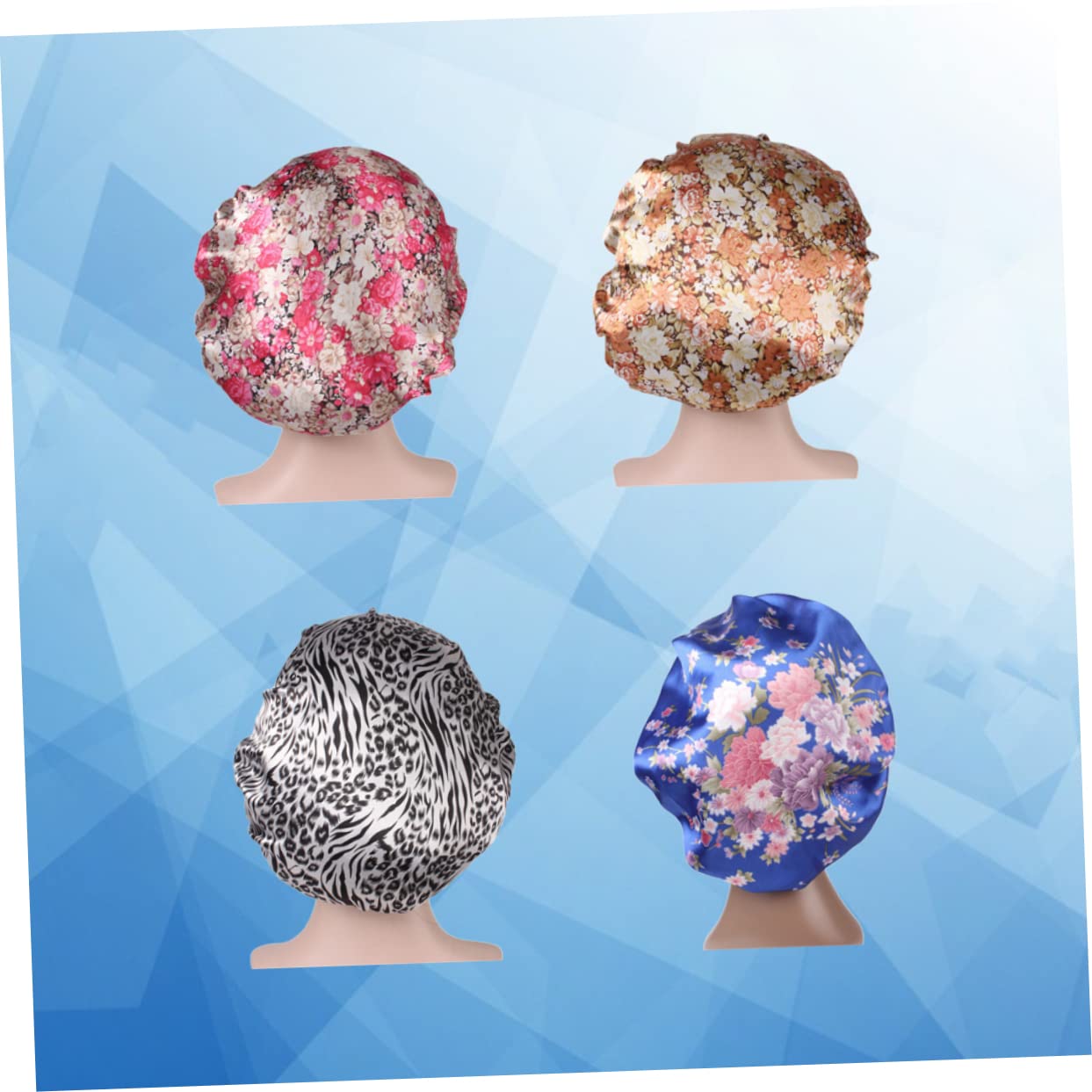 minkissy 12piezas Gorro De Quimioterapia Protector De Cabello Para Mujeres Tapa De Sueño Satén Para Pérdida De Cabello Rosado
