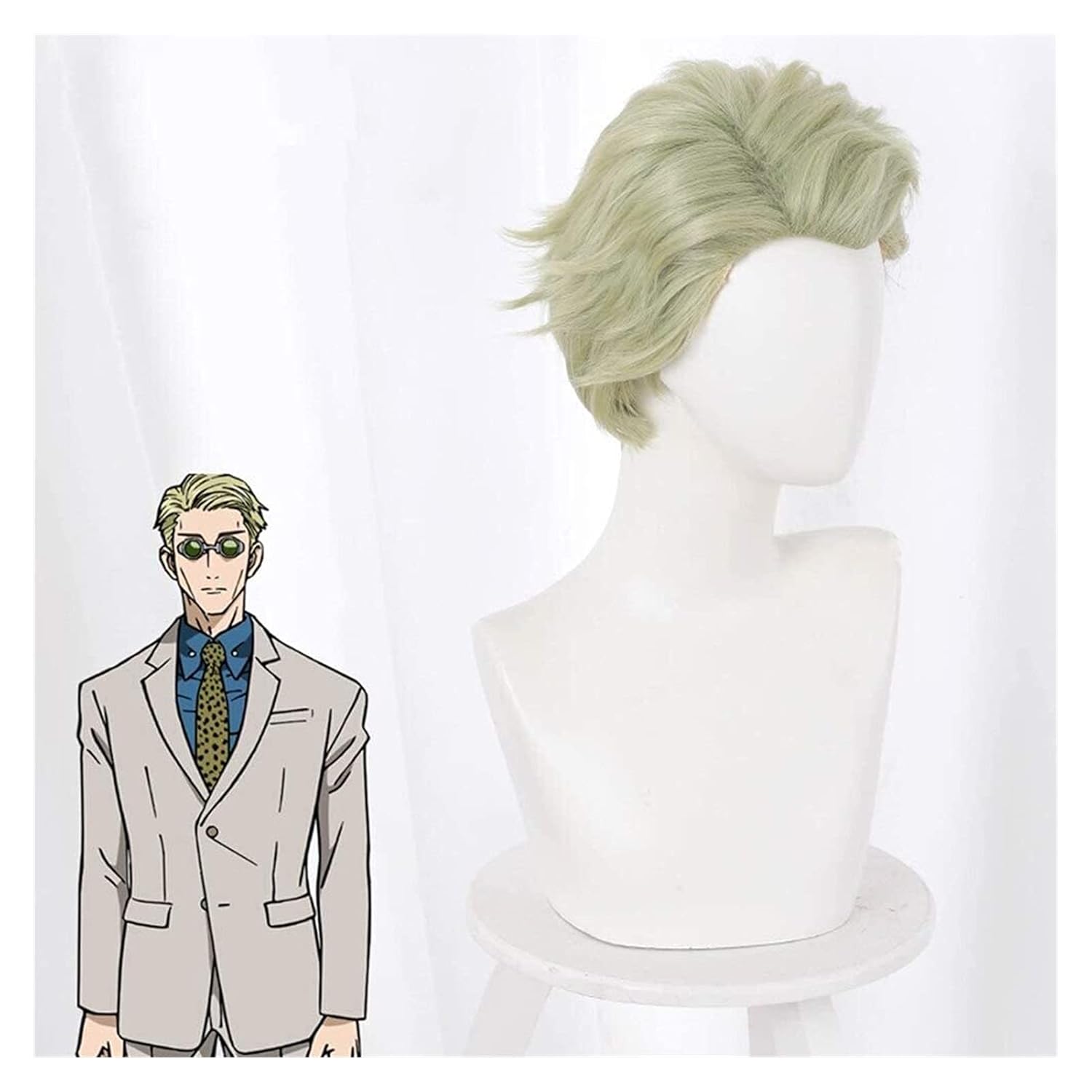 Nanami Kento Cosplay Wig Jujutsu Kaisen Men Short Hair Wigs Hair Role Play Halloween Christmas Costume Comic Convention Heat Resistant Synthetic Wigs+Wig Cap