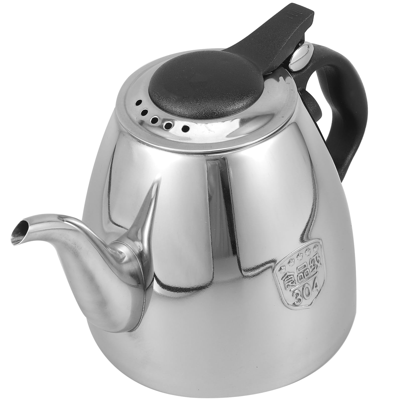 Bouilloire cuisine en acier inoxydable 1,5l argenté anti-brûlure pour thé