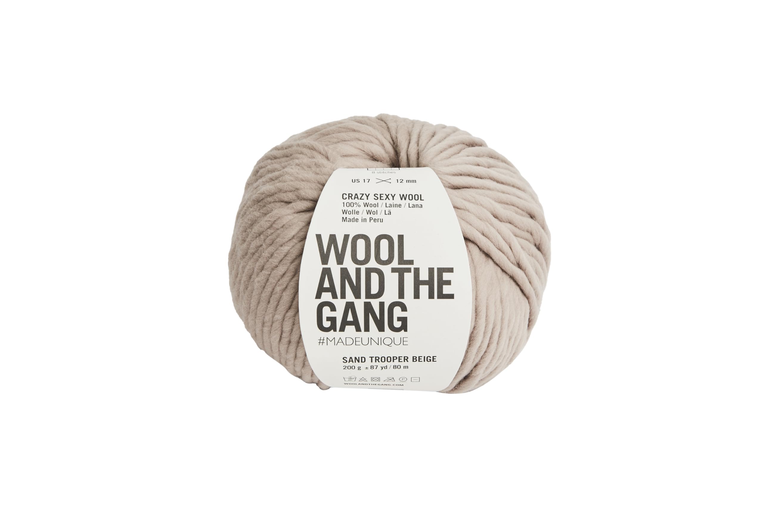 Wool and the Gang Crazy Sexy Wool, Sandtrooper Beige (079), 200g