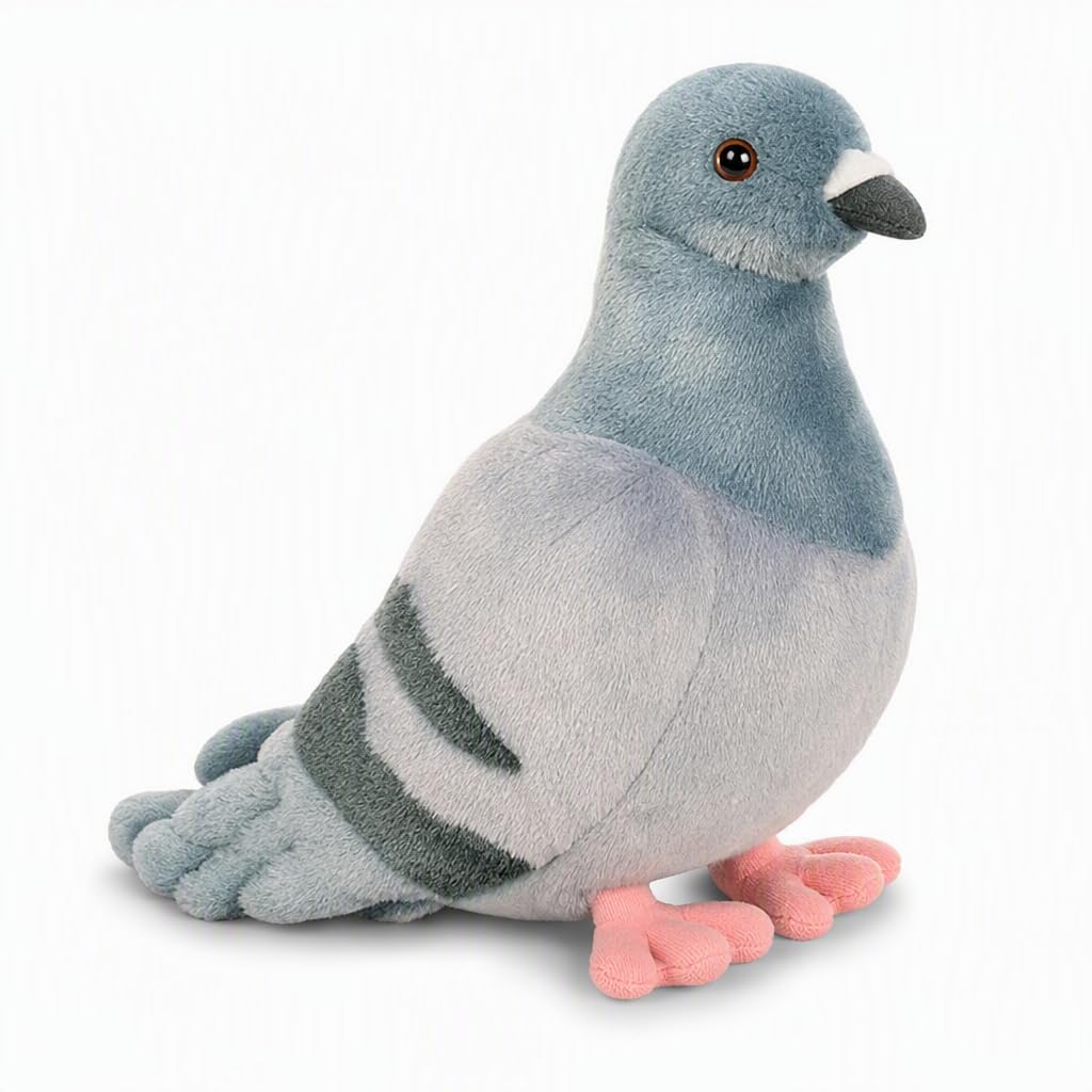 Dfiupdn 1pcs pigeon teddy Pigeon Plush, Soft Grey Stuffed Animal