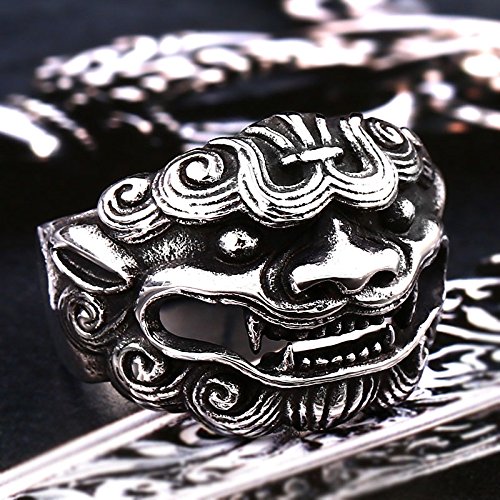 Image of Genuine Stainless Steel Ring for Men Fashion Punk Rock 3D Animal Rings