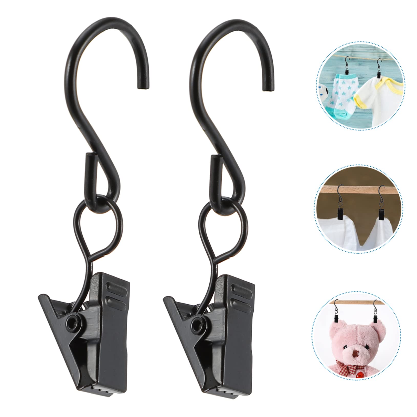 SOLUSTRE 2 Sets Vorhang-aufhänger-Clips Mehrzweck-klemmhaken Für Fenster Stabile Hängeklammern Aus Eisen Für Dekorationen Partys 50 Stück * 2