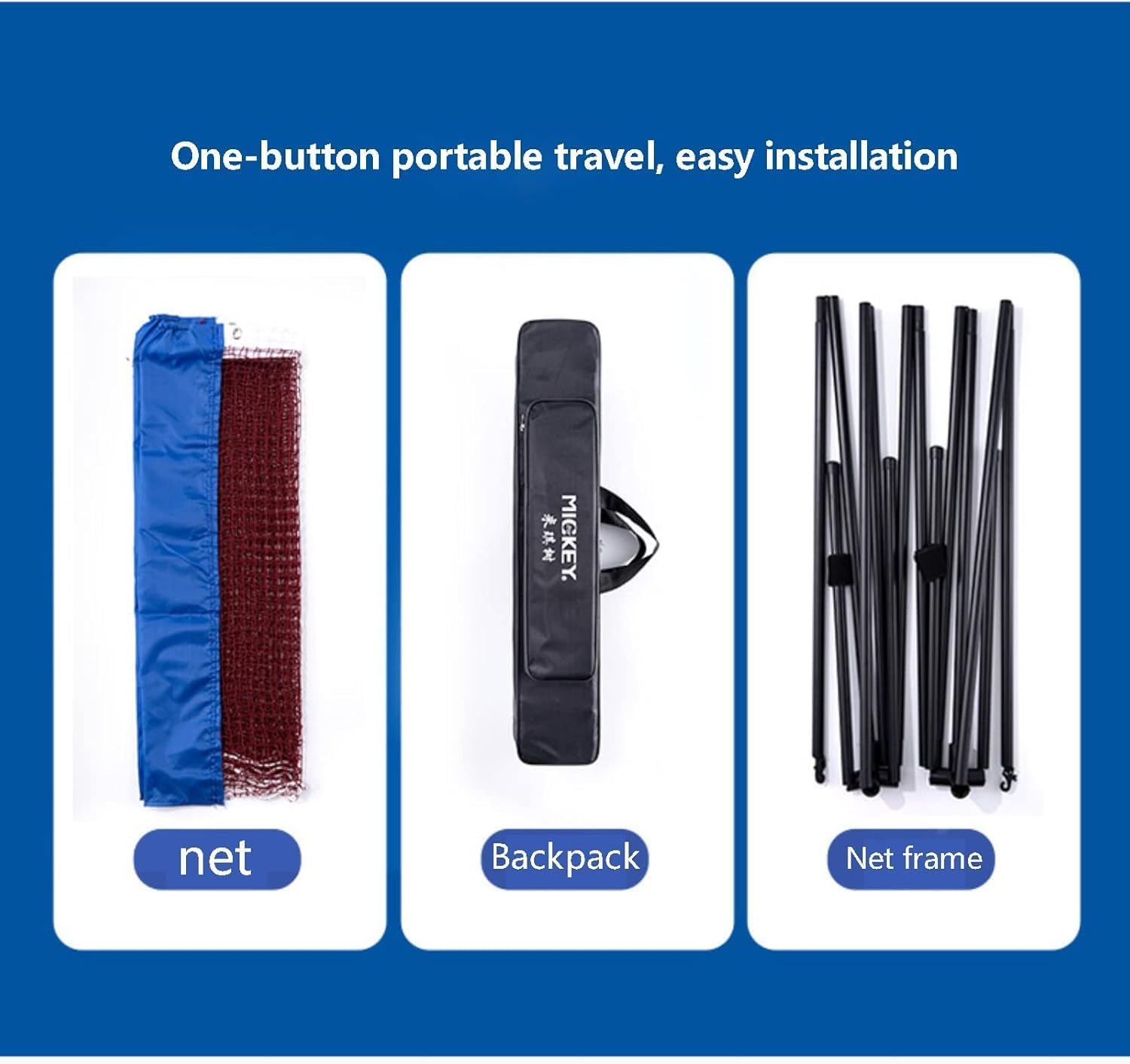 Portable Soccer Tennis Net - Folding Training Tennis Net for Kids and Adults