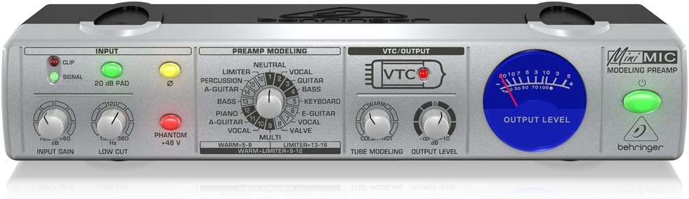 Behringer MINIMIC MIC800 Ultra-Compact Microphone Modeling Preamp