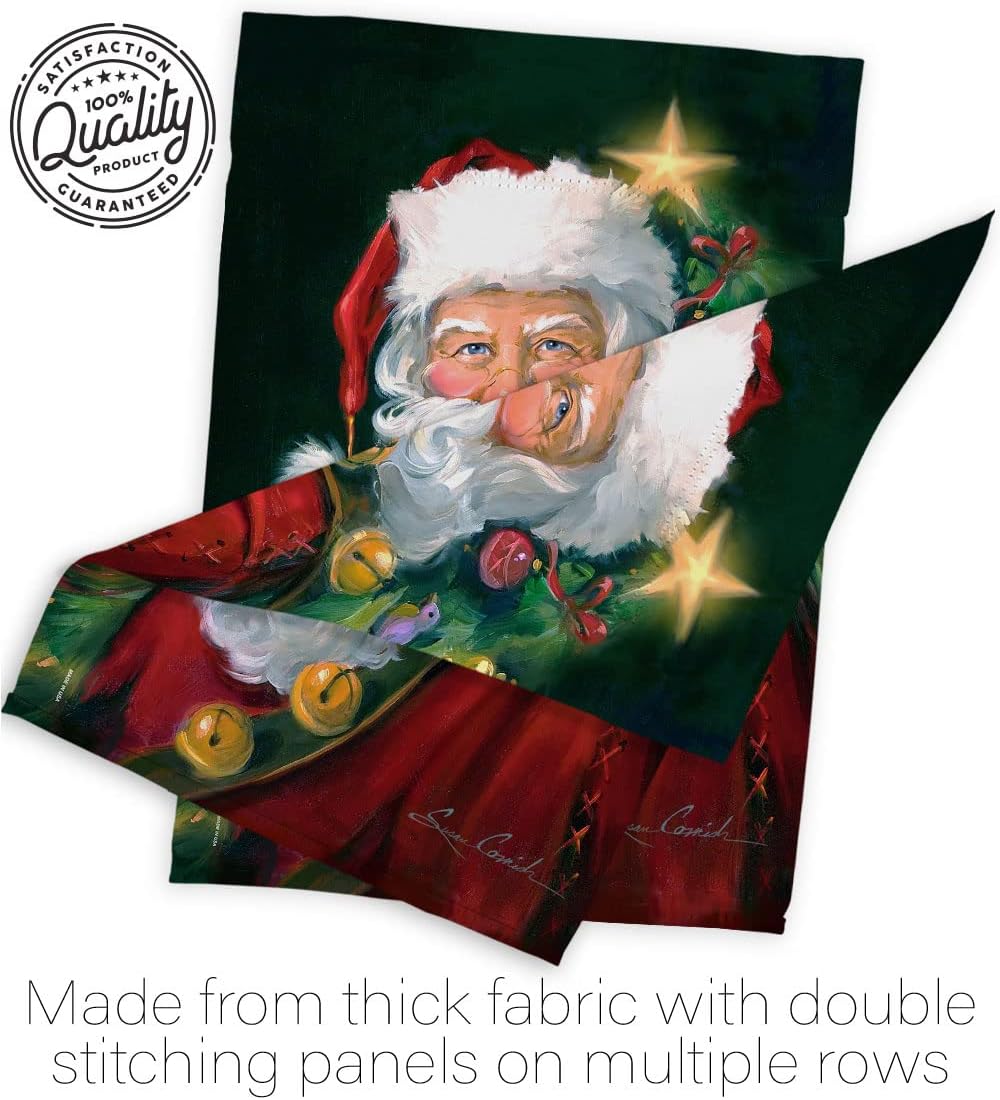Santa Portrait Tapestry Christmas Gifts Feliz Navida Banner Room Indoor Winter Seasonal Breeze Decor Wall Art Patio Porch Lawn Garden Merry Xmas House Flag Outdoor Yard Decorations Made In USA