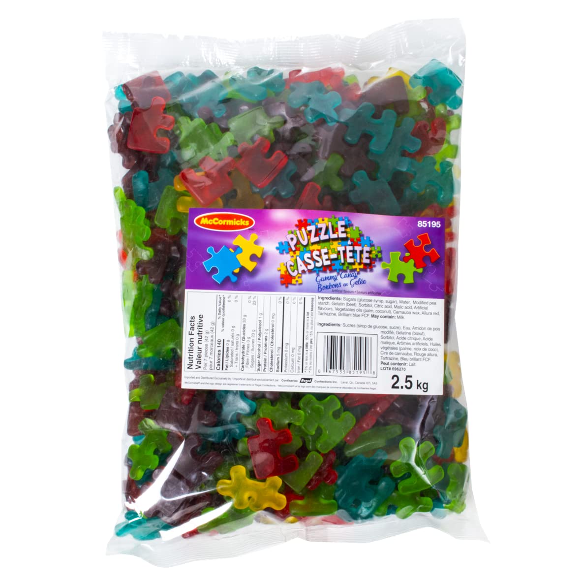 McCormicks Puzzle Gummy Candy 2.5kg/5.5lb Bag (Imported from Canada)