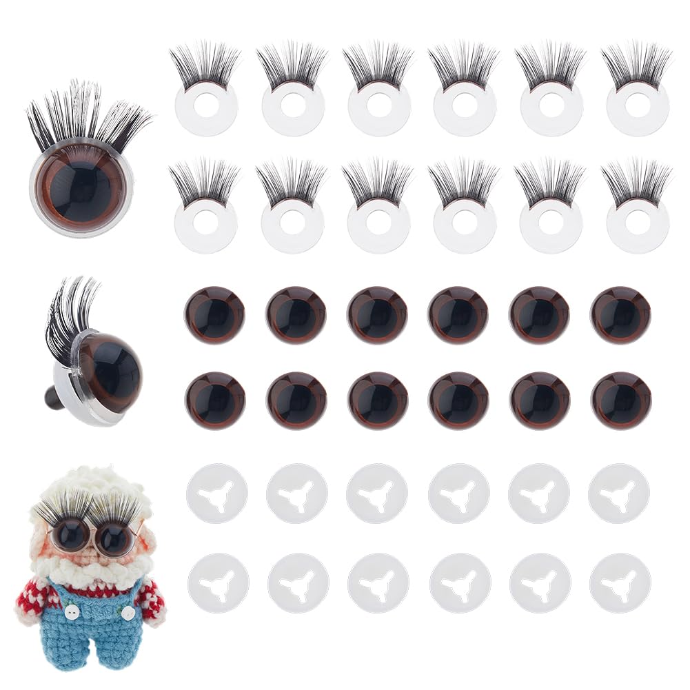 Yeux en plastique 15mm pour fabriquer des ours en peluche au crochet