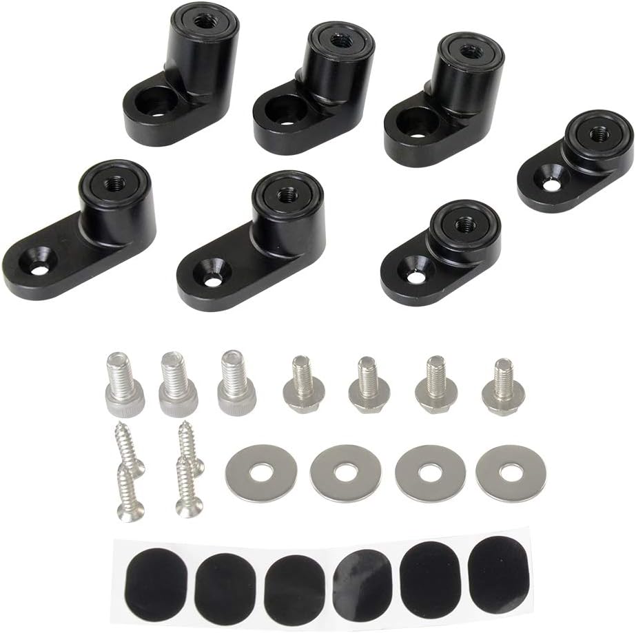 Rear Wing Spoiler Riser Extender Kit Bolt-on Type Compatible for 2013+ Ford Focus ST 4Dr Hatchback 2014 2015 2016 2017 2018 Black