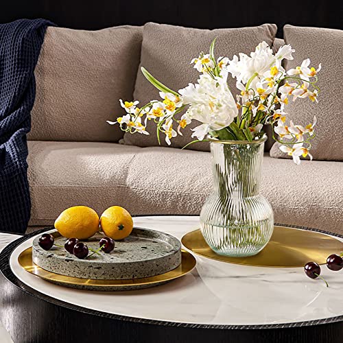 Smiletag Ribbed Glass Vases, Modern Fluted Glass Vases For Living Room Decor, Flower Vases For Centerpieces, Dining Table, Entryway, Mantle, Shelf, Bedroom, Wedding Set Of 2 #TOP1