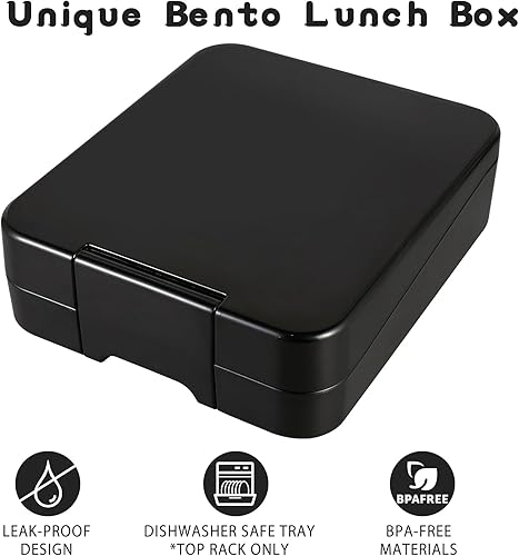 Miniatura 3 de Lonchera Bento para niños con termo de sopa de 10 onzas, recipientes de almuerzo a prueba de fugas con 4 compartimentos, tarro térmico para