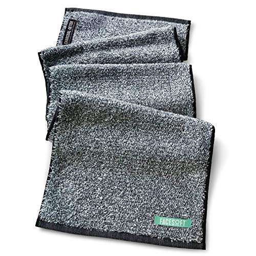 FACESOFT Activated Charcoal | Personal Yoga Sweat Towel: Naturally Infused | Detox Your Skin & Antimicrobial | Free of Harmful MicroFibers