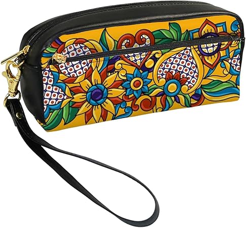 Amazon.com: Kuizee Pencil Case Pouch Pen Bag Mexican Talavera ...