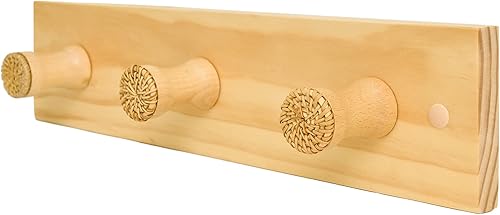 Miniatura 1 de GRANNY SAYS Ganchos de pared para abrigos, ganchos de pared de madera con 3 ganchos, ganchos para colgar, perchero de pared, ganchos de pared