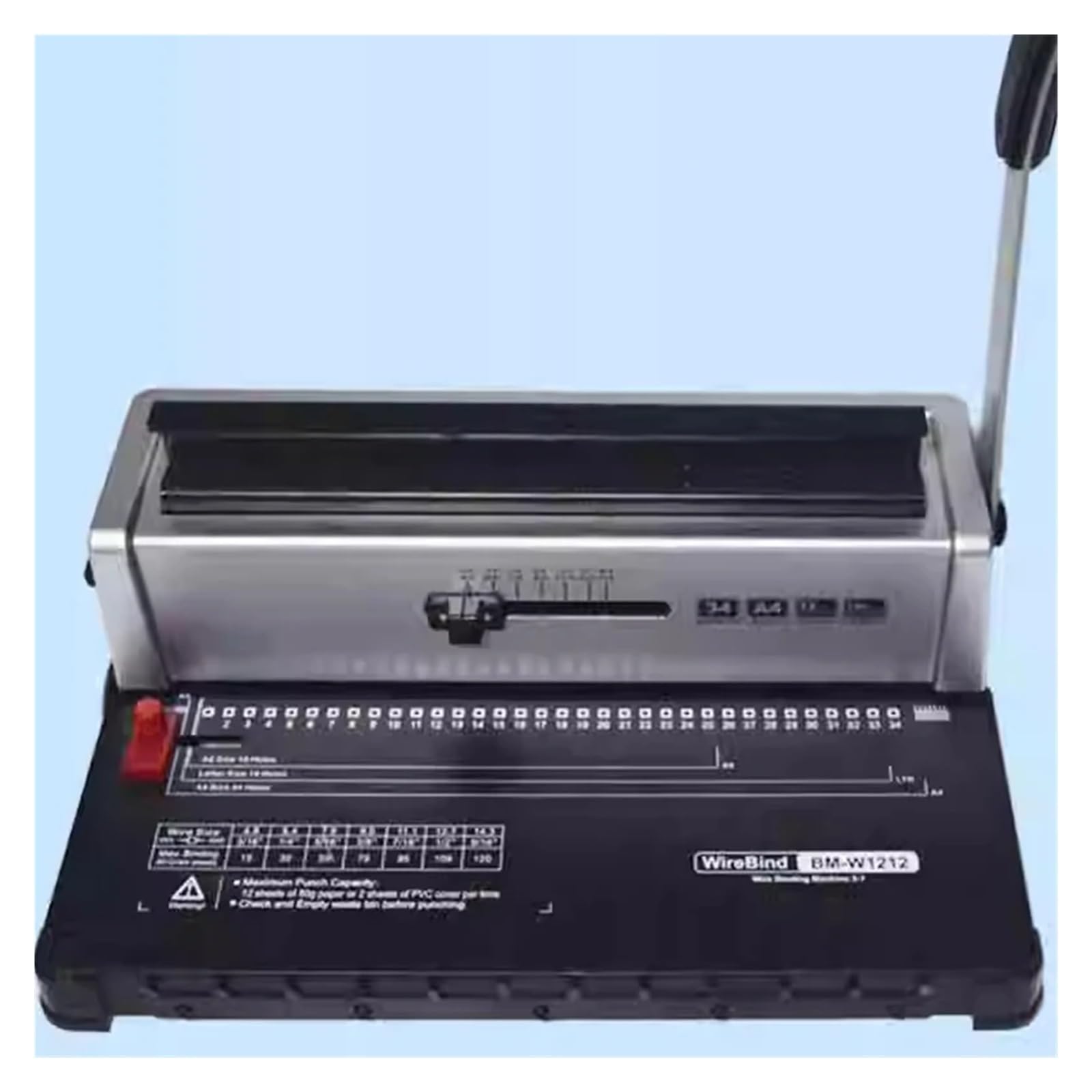 Bindemaschine, Spiralbindemaschine, manuelle Buchmachermaschine, 34-Loch-Bindung, 120 Blatt, Stanzbinder, verstellbare Spiralbinderücken,Bürobedarf
