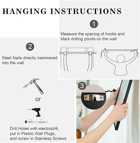 Miniatura 5 de SERIMINO Arte de pared enmarcado para sala de estar, bosque brumoso de alce nórdico, decoración de pared azul abstracto de animales paisajes,