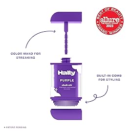 Hally Hair Temporary Hair Color, Shade Stix (Purple) - Hair Makeup Accessories for Kids, Teens & Adults - 12 ml Washable Hair Chalk & Dye for Festivals, Sporting Events & Parties