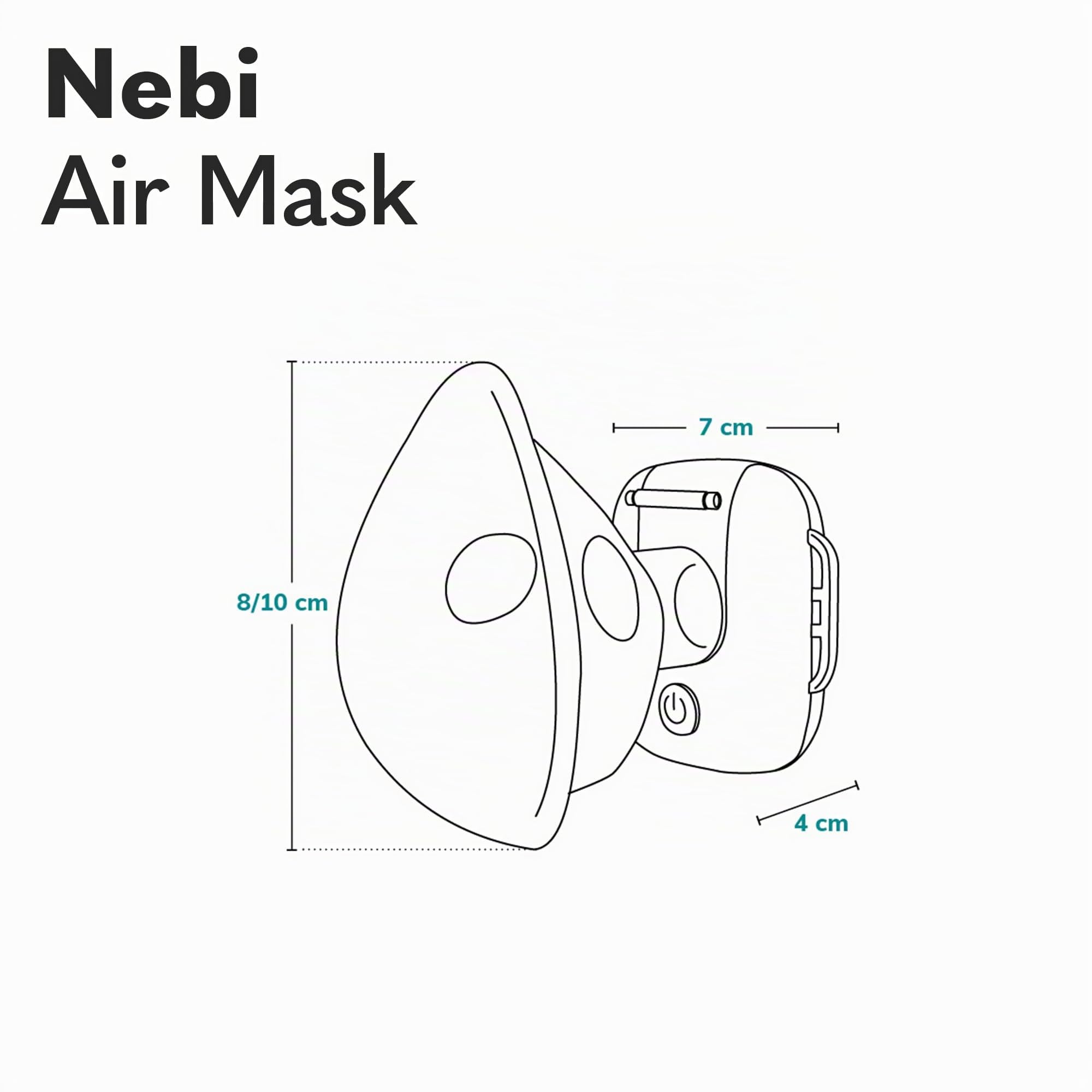 LIONELO Nebi Air Mask inalatore, nebulizzatore per bambini e adulti, silenzioso, compatto e portatile, per malattie dell'apparato respiratorio, infezioni e allergie, inalazione ad alta efficienza