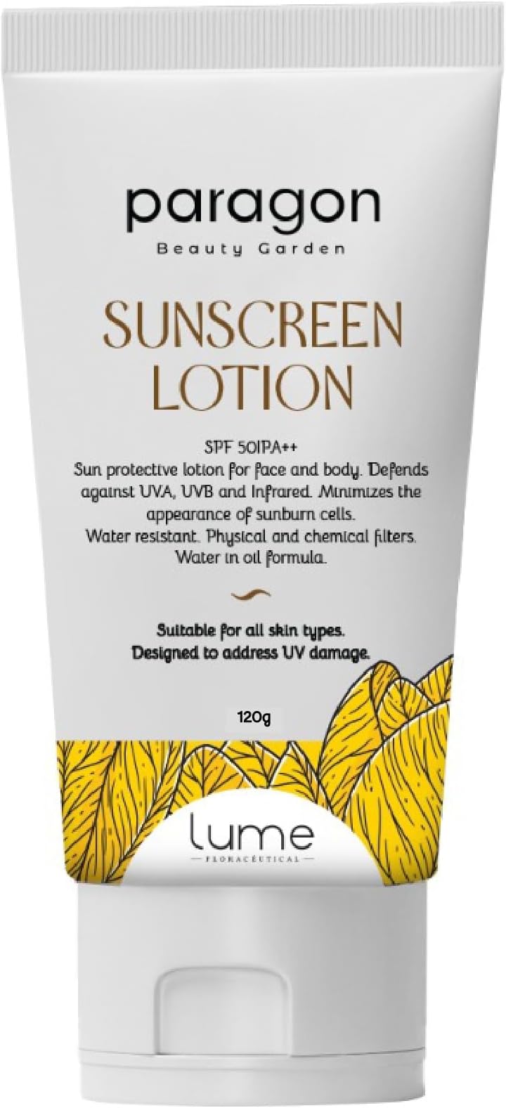 By Paragon Beauty Garden Sunscreen Lotion SPF 50 & PA++ | Protected from UVA UVB Rays | Water Resistant | All Skin Types for Women and Men (120 gm)