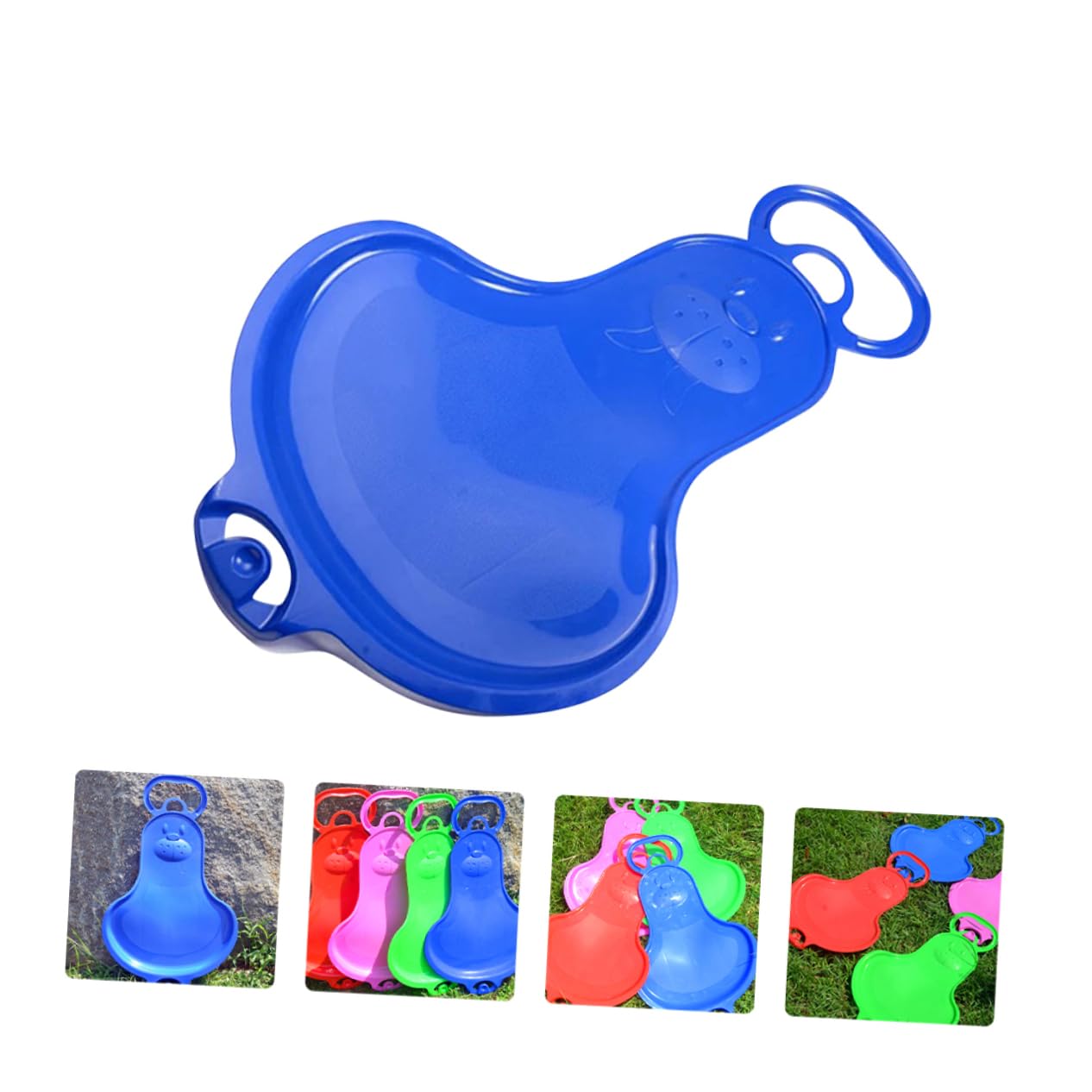 Parliky Grass Skiing Board Set for Family Fun Plastic Sled Hdpe Material Random Color