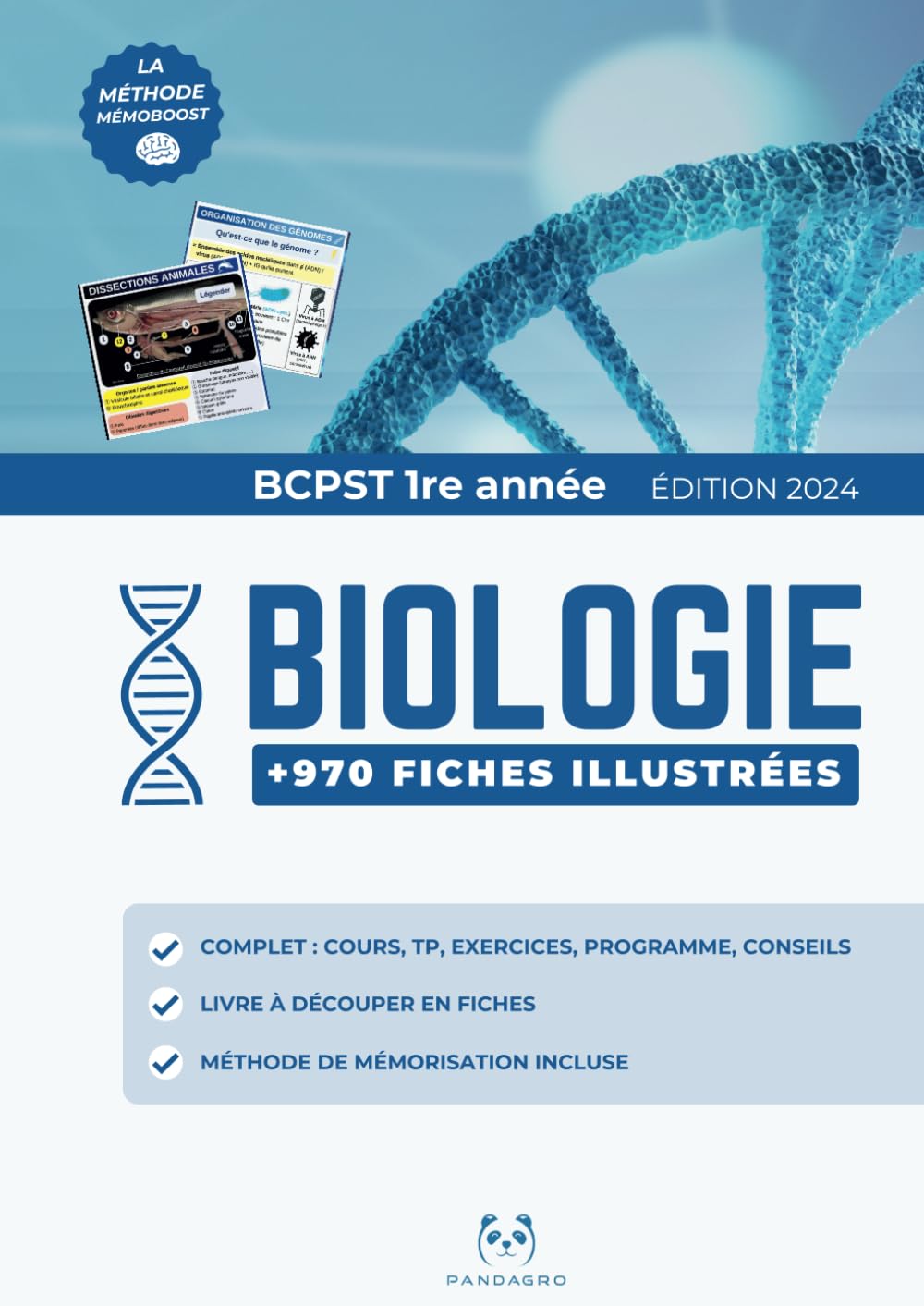 Biologie BCPST 1re année - MÉMOBOOST Pandagro - Nouvelle Edition: Livre découpable à fiches transportables | Complet : Objectif Agro-Véto G2E ENS - Sciences Cognitives - Mémorisation optimisée