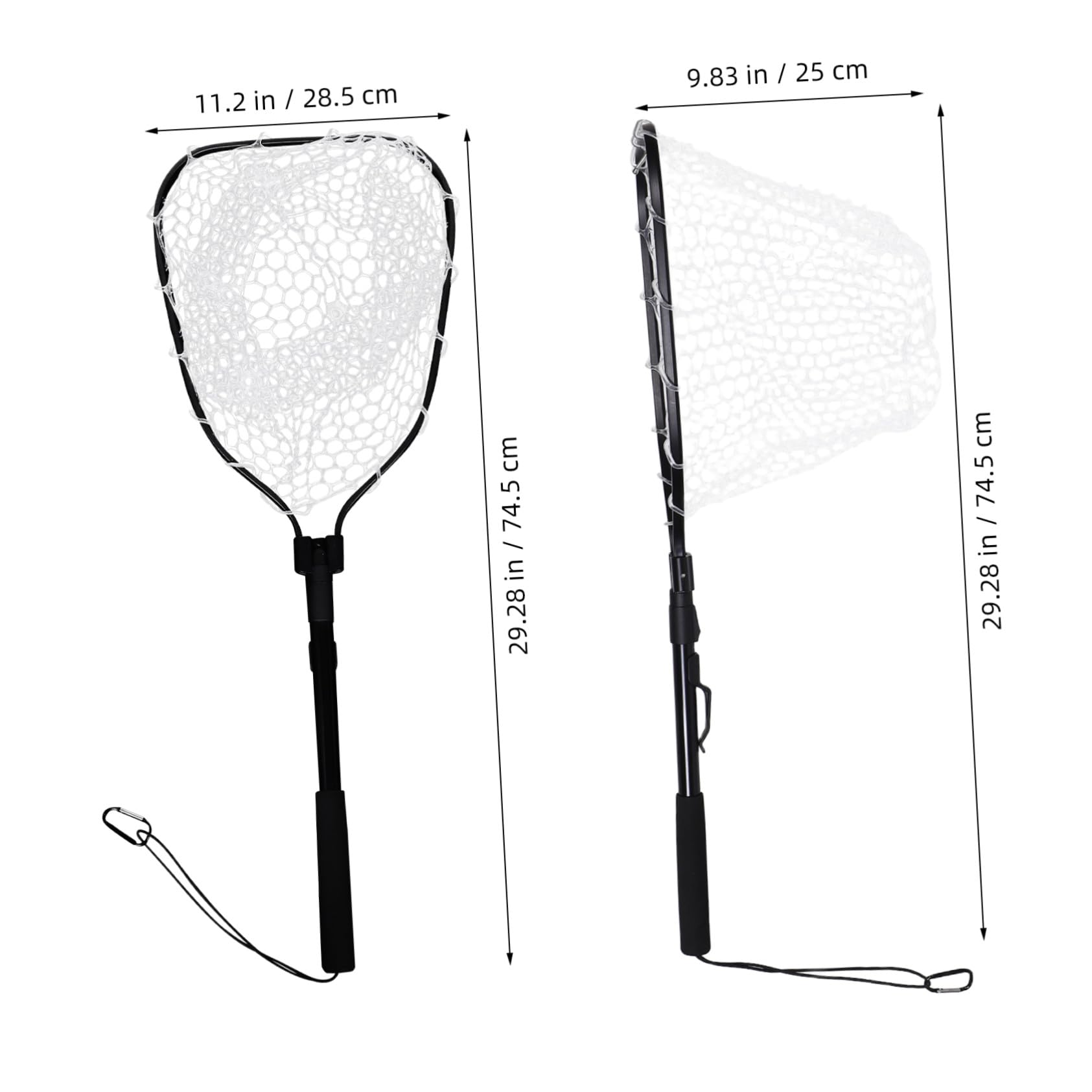 Abaodam Red de Pesca Plegable Asa Compacta Red de Pesca para Acuario de Silicona Resistente Ligera y Versátil y Salada Adecuado para Excursiones al Aire Libre