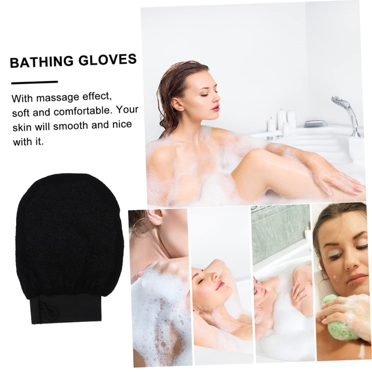 FRCOLOR 15stücke Teiliges Exfoliating Duschhandschuhe Peeling-mitts Für Damen Schwarze Weiße Peelinghandschuhe Hauterneuerung Für Sanfte Reinigung Und Massage Der Dusche