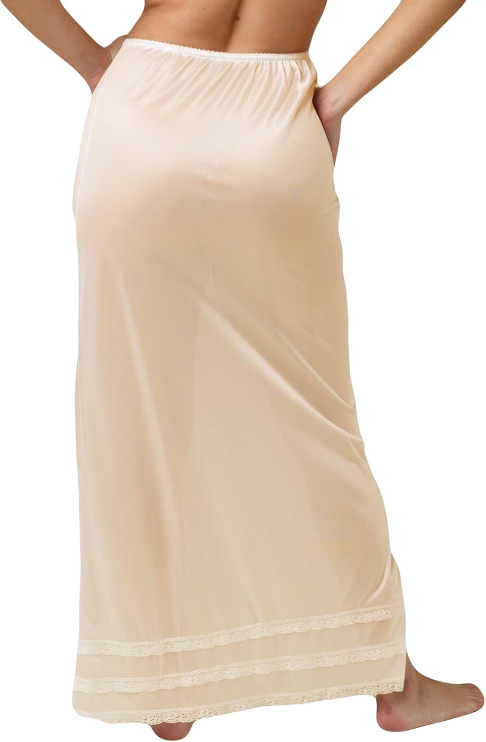 Underworks Nylon Maxi Length Half Slips with Snip a Length - Image 2