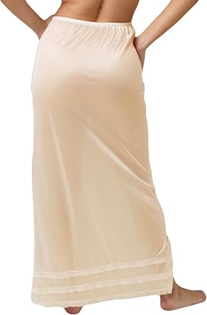 Underworks Nylon Maxi Length Half Slips with Snip a Length