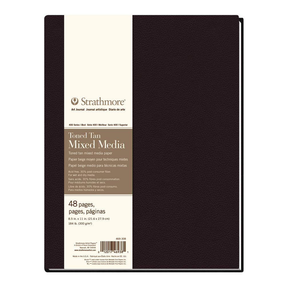 Strathmore Toned Tan Paper 469-308 Mixed Media Art Journal, 8.5"X11",