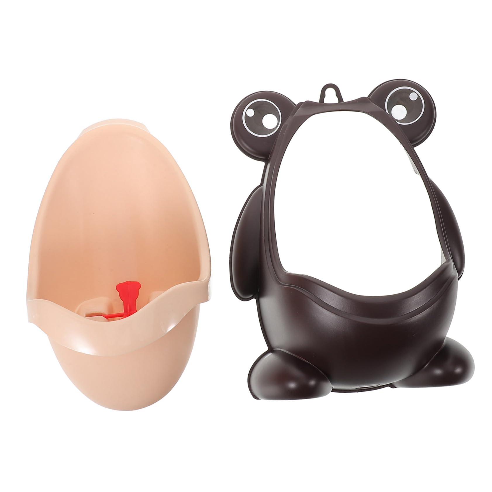 DOITOOL Urinal Potty Cup for Boys Potty Training Urinal Toilet Light inside Potty Urinal Frog Urinal Training Urinal for Boys Pee Cup for Light Brown Abs