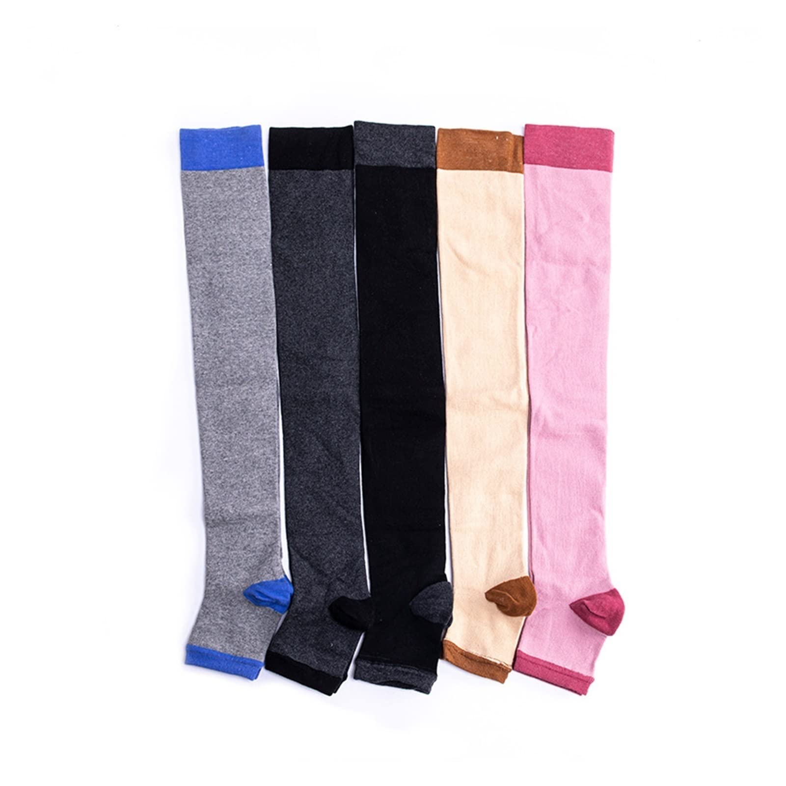 skarpety damskie Nienese Skarpetki Jogi Dla Kobiet Fitness Sportswear Udo Wysokiej Skarpetki Pończochy Średnia grubość Soft Comfy Sock Bawełna 3 Para pończochy damskie(D)