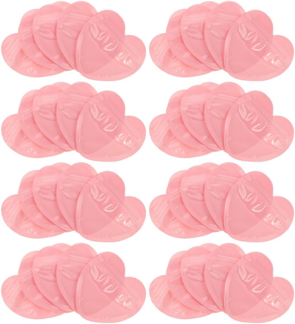 Hemoton Pink Heart Shaped Jewelry Bags Reusable Pouches 200pcs