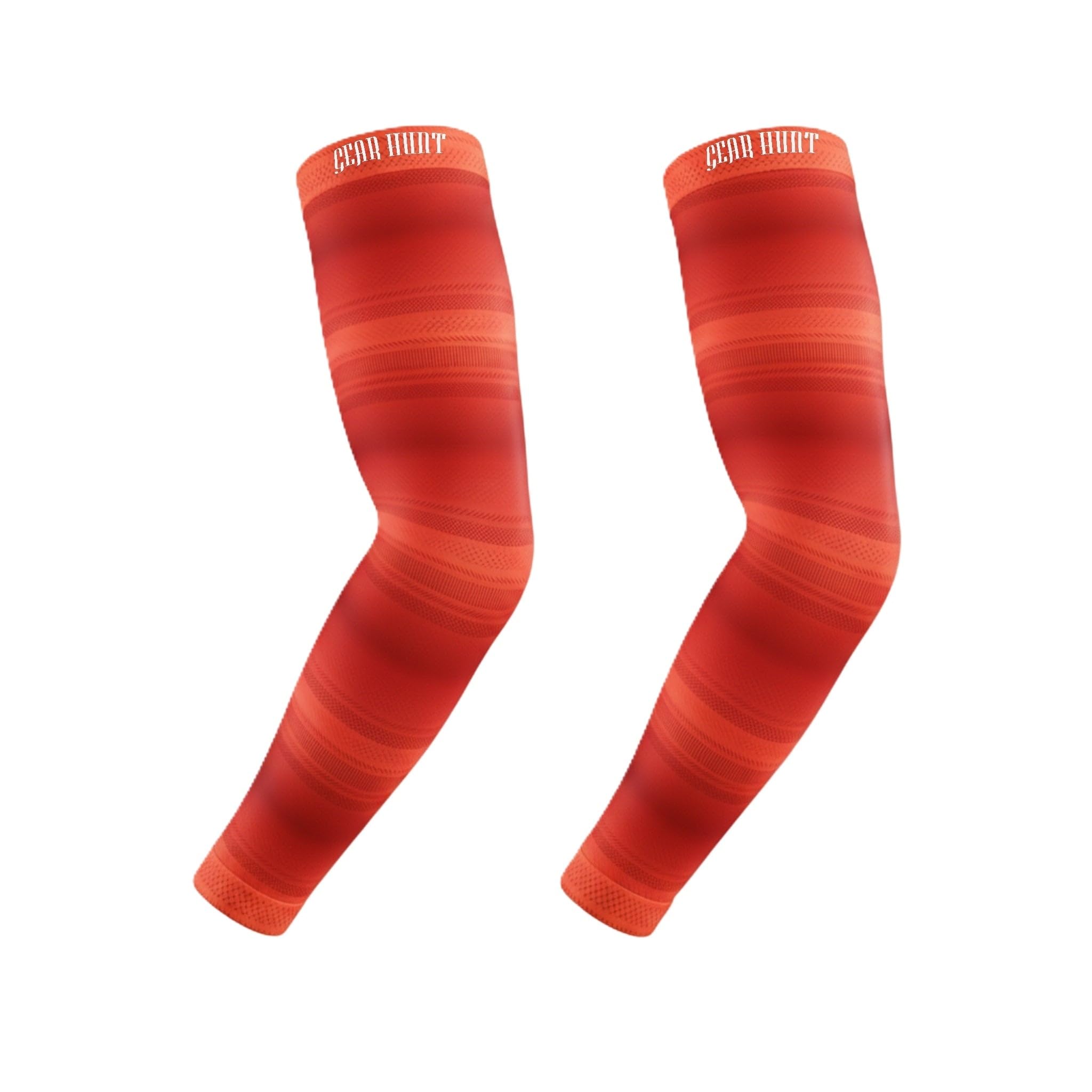 gear hunt UV Protection Arm Sleeves for Men or Women 1 Pair Orange - 4 Way Stretch Seamless Cooling Compression Sleeves, UPF 50+ Sun Protection Hand Sleeves for Bikers & Multi Sports, Made By Experts-picture-45