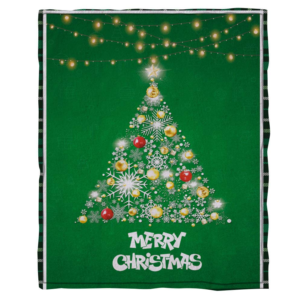 Couverture Sherpa épaisse et douce au motif imprimé de Noël de qualité supérieure