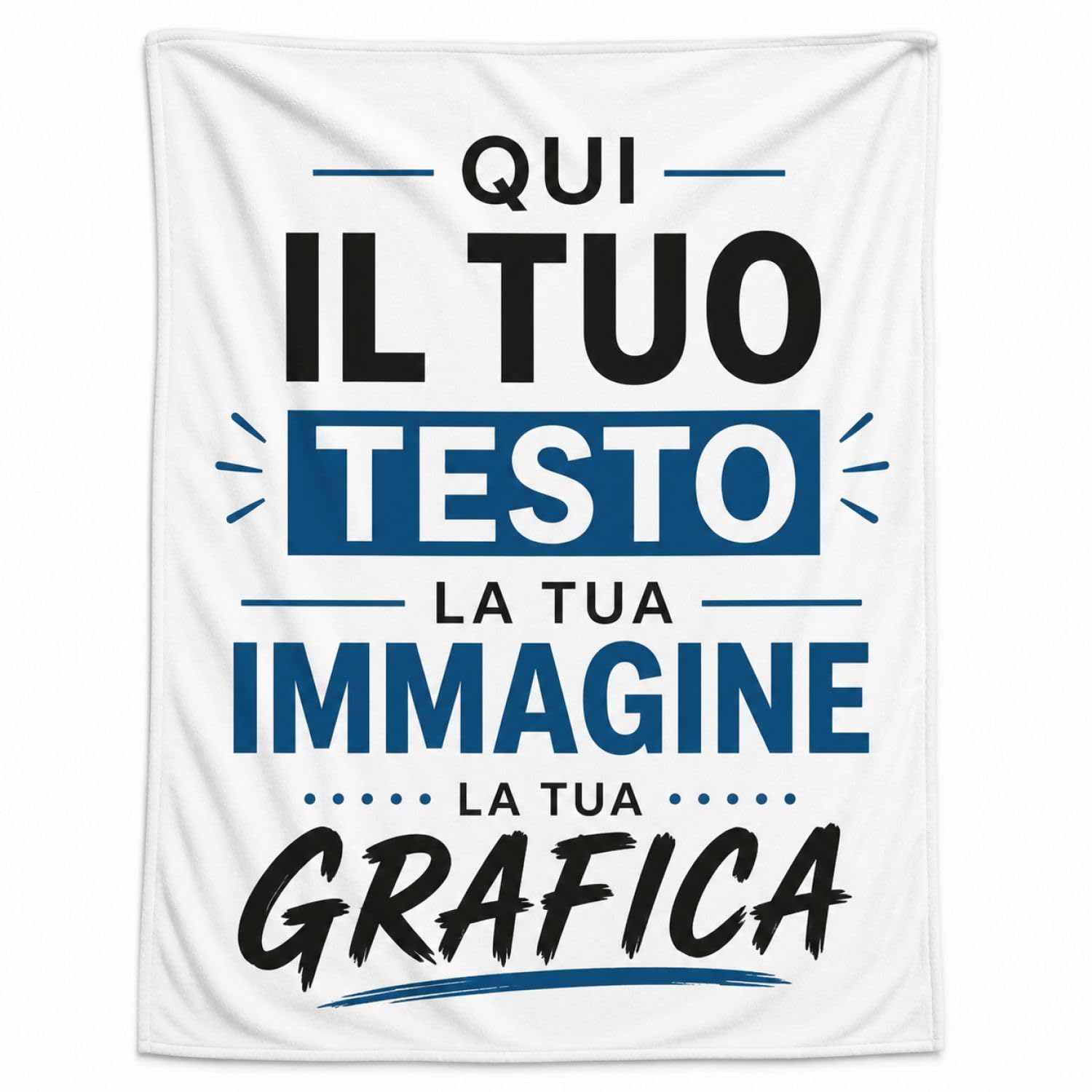 VENEZIANO Gruppo coperta personalizzata - plaid in pile personalizzato con foto, testi o loghi - ideale per regalo di ogni occasione - 100% made in italy